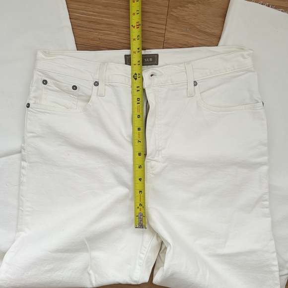 NWT J. Crew Pont Sur high waist, wide leg, white denim jeans, size 32 - Picture 11 of 14